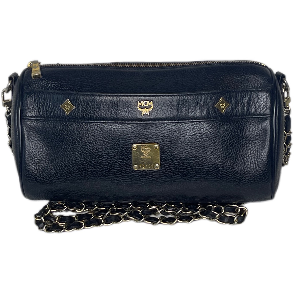 Authentic Mcm Papillon Black Shoulder Bag